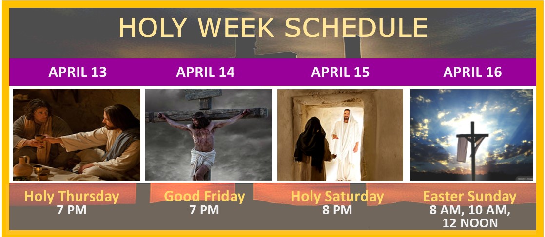 Holy Week Schedule Pic - Church of the Exaltation of the Holy Cross